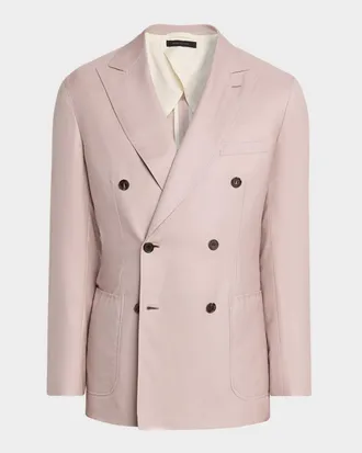 Brioni Men & apos;s Soffio Cashmere Double-Breasted Jacket