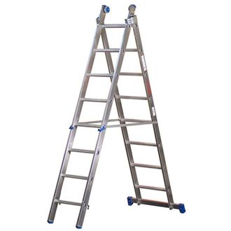 Marchetti Marchetti - Scala combinata venus in alluminio 2 elementi 8 gradini 240/410 mt. - Salone