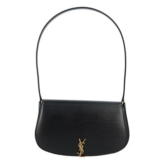 Saint Laurent Tassen, Dames, Zwart, ONE Size, Leer, YSL Hobo Demi Lune Schoudertas