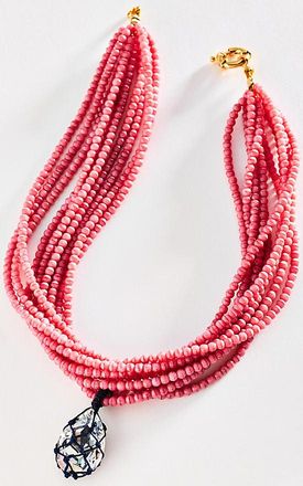 Timeless Pearly Pink Beaded Necklace