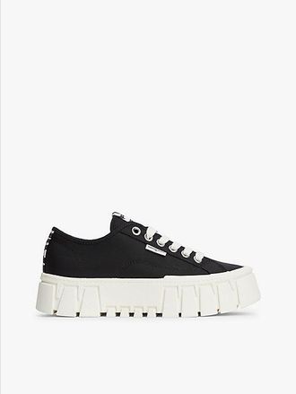 Tommy Hilfiger Zapatillas deportivas con suela cupsole y estampado de cebra