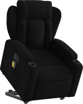 vidaXL Vidaxl - Sill&oacute;n De Masaje El&eacute;ctrico Reclinable Elevable Tela Negro