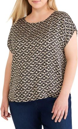Nic+Zoe Dolman Sleeve Top in Black Multi at Nordstrom, Size 3 X