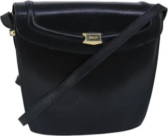 Bally Tweedehands leren schoudertassen - Dames - Vintage Schoudertas - Zwart - ONE Size - Leer - Vintage