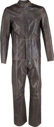Giorgio Armani Emporio Armani Jacket and Trousers in Brown Leather