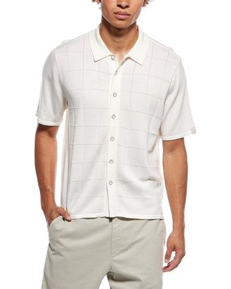 Rag & Bone Rag & Bone Dalton Wool-Blend Window Pane Shirt