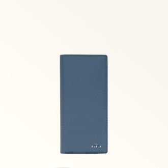 Furla Man Project Continental Wallet S Grigio Blu Milos Textured Calf Leather Man