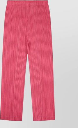 Pleats Please Issey Miyake structured straight leg trousers pleated design