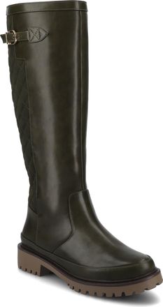Journee Collection Womens Zemmie Knee High Casual Quilted Boots