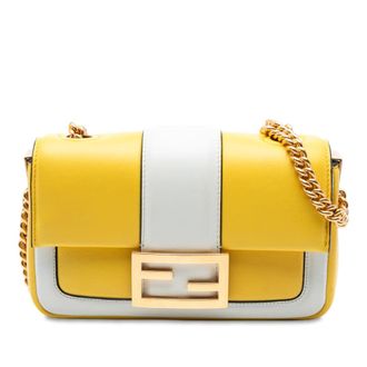 Fendi Pre-owned Fendi Mini Bicolor Nappa Apolo Chain Baguette Shoulder Bag Ladies 8BS045 ACNZ 209 0189