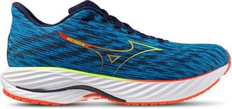 Mizuno Mens Wave Rider 28 - Running Shoes Blue Pace/Green Gecko Size 10.0