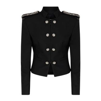 Pinko Mini Chaqueta Militar - Jackets - Mujer - Negro - L