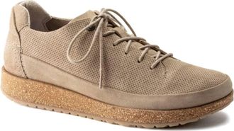 Birkenstock Womens Honnef Low Suede Leather Shoes In Grey
