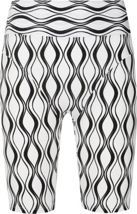 Amir Slama graphic-print cut-out shorts - women - Polyimide/Elastane - PP - White