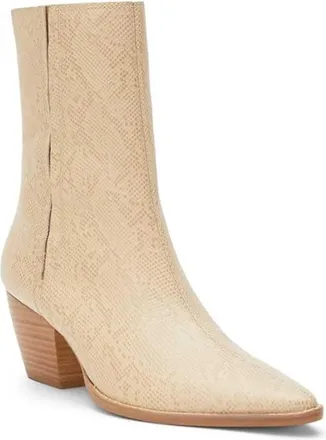 Matisse Footwear Annabelle WomensNatural Snake Leather Mid-Calf Western Boot ZOGG2782