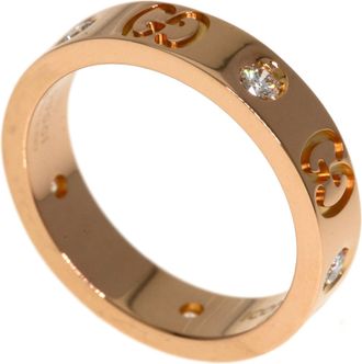 Gucci Icon Pink Gold (18K) Band Ring (Pre-Owned)