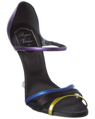 Roger Vivier Satin & Leather Sandal