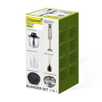 OEM Batidora Multifunci&oacute;n Maestro Mr-569 Negro Y Plata