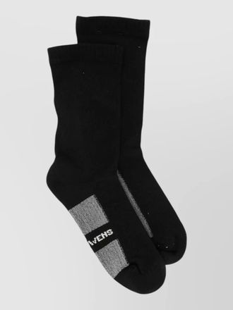 Rick Owens sparkle socks ribbed texture contrast stripes