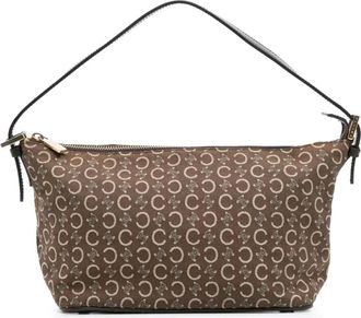 Celine 2000 C Macadam Canvas shoulder bag - women - Calf Leather/Canvas/Leather - One Size - Brown