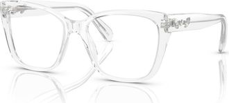 Swarovski 51mm Irregular optical glasses in Transparent at Nordstrom