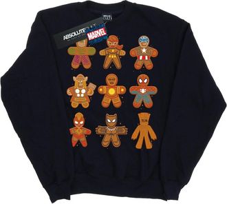 MARVEL Dames/Dames Avengers Kerstmis Gingerbread Sweatshirt (Marineblauw)