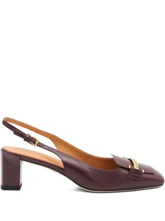 Tod's Tods Womens Barretta 40 Leather Slingback Pumps