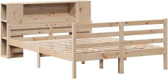 vidaXL Bookcase Bed without Mattress 140x190 cm Solid Wood Pine vidaXL