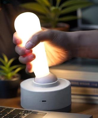 OEM L&aacute;mpara De Pared/escritorio Con Interruptor Regulable Innovador, Elegante Y Divertida, Con Forma De Varilla, Bonita Y Recargable (blanca)