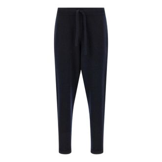 Roberto Collina Merino Wolle Joggingbroek - Heren - Broeken - Blauw - Maat: L Wol