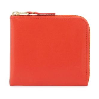 Comme Des Garçons Wallets & Cardholders, male, Red, ONE SIZE, Leather Zip Around Wallet Portfolio