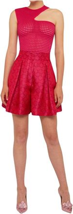 Genny Asymmetrische iconische top - Dames - Korte kleedjes - Roze - M - Kleedjes