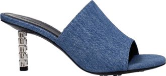 Givenchy Blauwe Stof Platform Sandalen