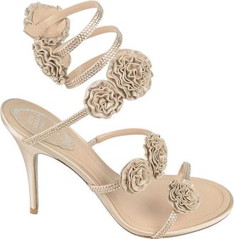 Rene Caovilla High Heel Sandalen - Dames - Sandalen met hakken - Beige - 39 EU - Schoenen