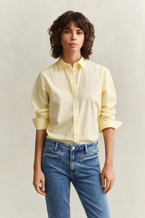 GANT Women Regular Fit Classic Poplin Shirt (44) VANILLA YELLOW