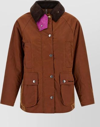 Barbour waxed cotton single breasted coat