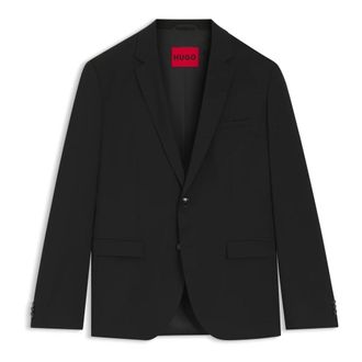 HUGO BOSS Hugo, Blazers, male, Black, Size: 2XL Arti253X-MH Blazer