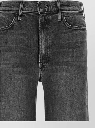 Mother denim high-rise flared wide-leg jeans