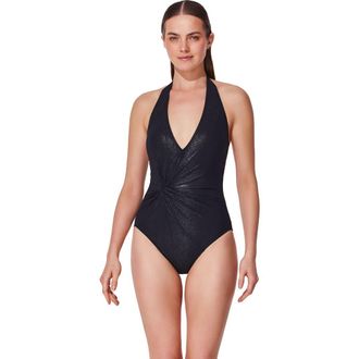 Gottex Pretty Women Halter One Piece in Black at Nordstrom, Size 10