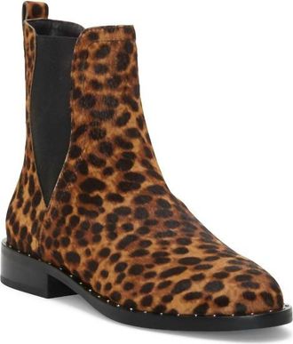 Rebecca Minkoff Leopard Print Calf Hair Studded Ankle Boots In Multicolor