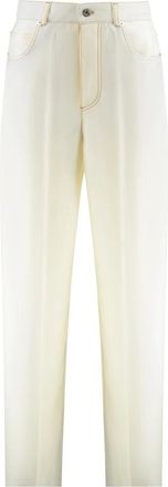 Bottega Veneta Dames, Broeken, Beige, Maat: XS Wol