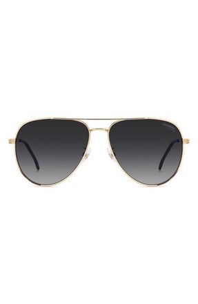 Carrera 60mm Gradient Pilot Sunglasses in Rose Gold/Dark Grey Sf at Nordstrom