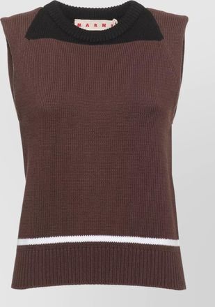 Marni ribbed sleeveless knit top