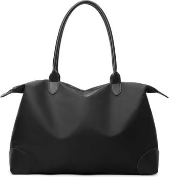 Generic Compatible For Large Capacity Lightweight Womens Travel Bag Wet and Dry Yoga Sports Boarding Suitcase Suitable(Black)