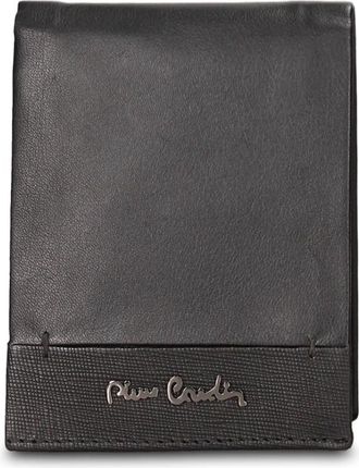 Pierre Cardin Leren portemonnee - Heren - Accessoires - Zwart - Maat: ONE Size Zijde