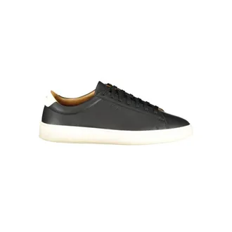 HUGO BOSS Schoenen, Heren, Zwart, 43 EU, Leer, Nero Leather Sneaker