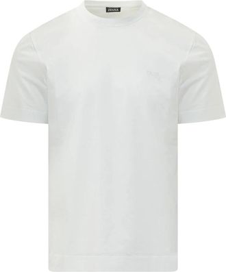 Ermenegildo Zegna Katoenen T-shirt - Heren - T-shirts - Wit - M - Katoen - Tops