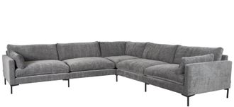 Zuiver Grosses 7-Sitzer Design Ecksofa Summer Anthrazit