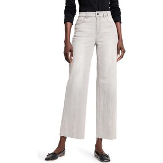 Nic+Zoe Weekend Raw Hem Wide Leg Jeans in Mercury at Nordstrom Rack, Size 33
