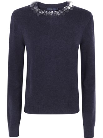 Seventy Sweater Round Neck Appliques
